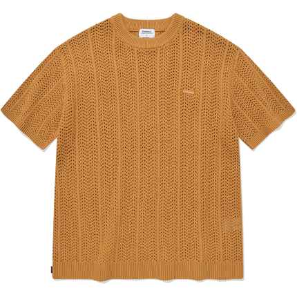 COVERNAT - Cable Round Half Knit Orange - Knitwear - Korean Fashion | 4982-Studio