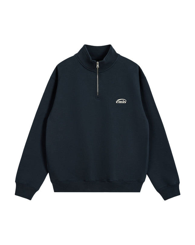 emis - Half Zip-Up Logo Sweat Shirt - Sweatshirts - Korean Fashion | 4982-Studio