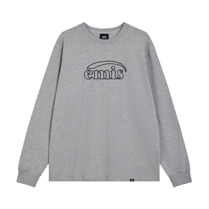 emis - Long Sleeve Chain Stitch T-Shirt - T-Shirts - Korean Fashion | 4982-Studio