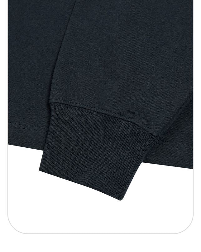 emis - Long Sleeve Chain Stitch T-Shirt - T-Shirts - Korean Fashion | 4982-Studio