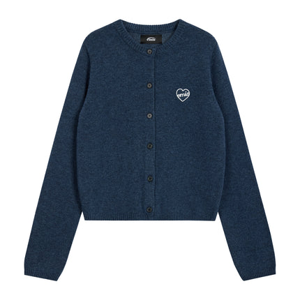 emis - (W) Heart Knit Cardigan - Cardigans - Korean Fashion | 4982-Studio