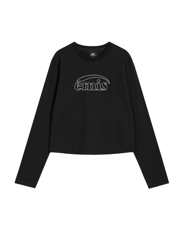 emis - (W) Long Sleeve Chain Stitch T-Shirt - T-Shirts - Korean Fashion | 4982-Studio